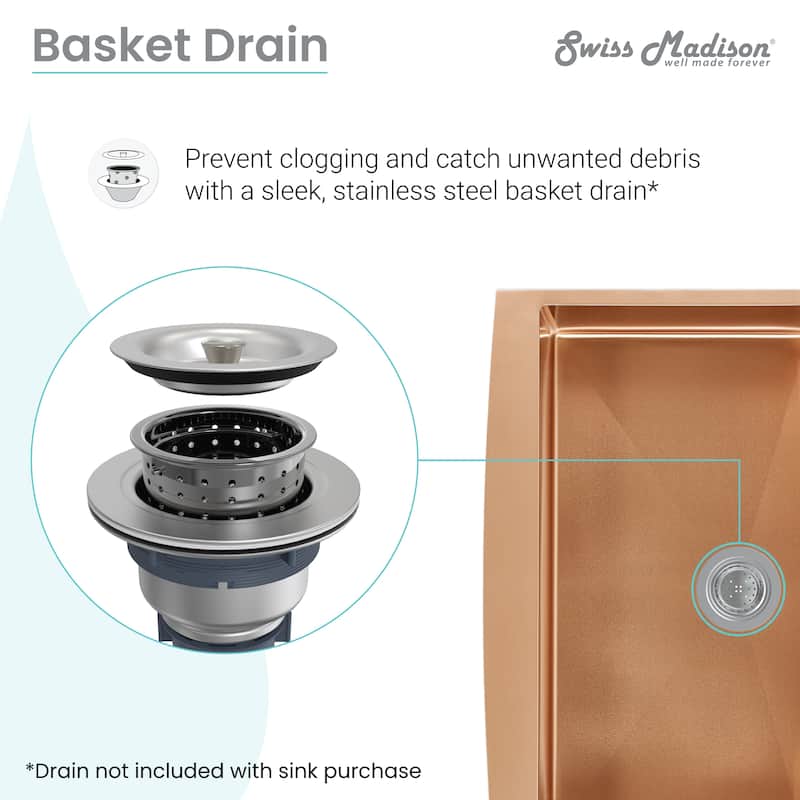 Rivage 30 x 21 Single Basin Farmhouse Kitchen Sink
