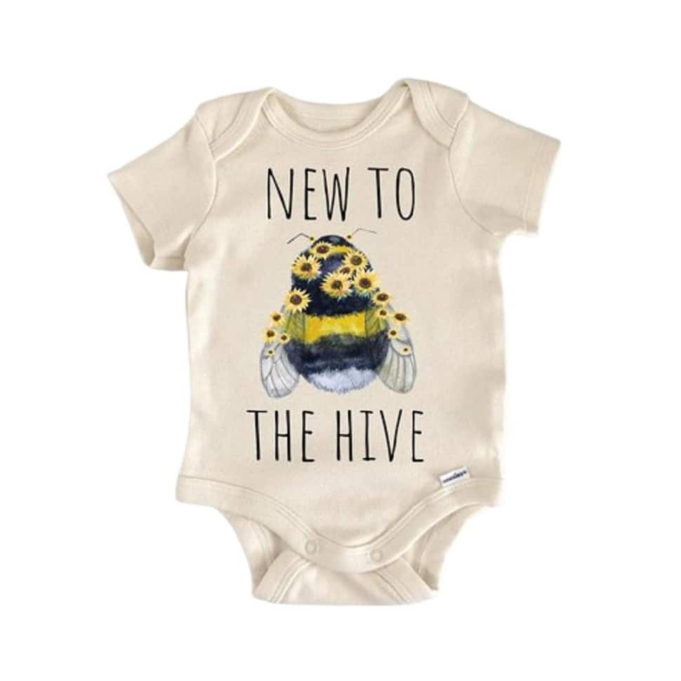 Bee Hive Honey - Baby Boy Girl Clothes Infant Bodysuit Funny Cute Newborn