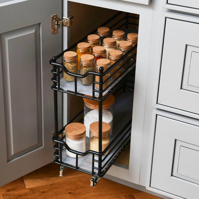 Household Essentials Slide-Out Storage Organizer - 2-Tier Design