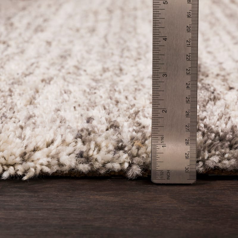 Livabliss Donner Striped Shag Area Rug