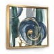 preview thumbnail 8 of 7, Designart 'Indigo and Gold I' Posh & Luxe Framed Canvas 16 in. wide x 16 in. high - Gold