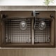 preview thumbnail 17 of 81, Karran Drop-In Quartz 33 in. 1-Hole 60/40 Double Bowl Kitchen Sink Kit