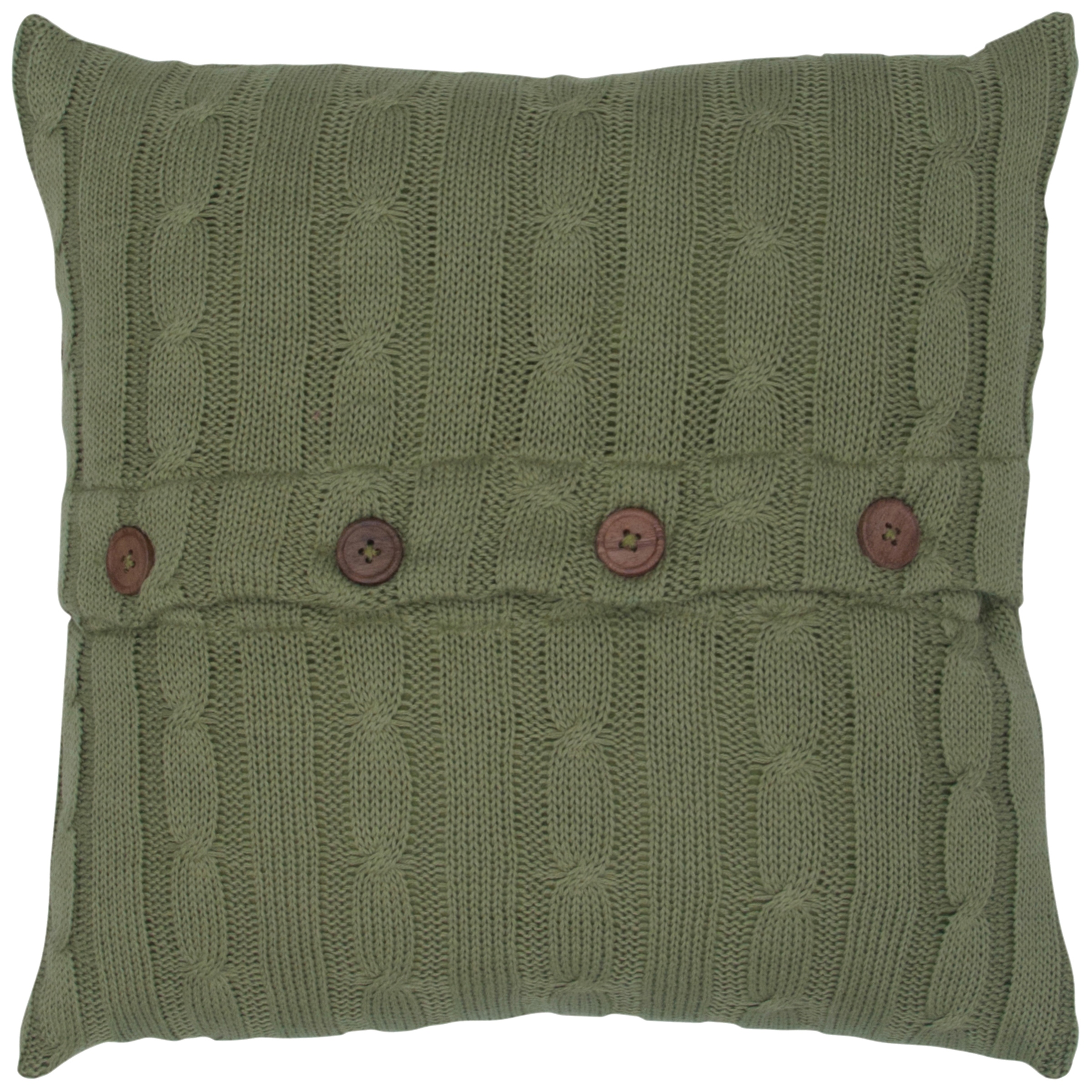 Green cable knit pillow cheap