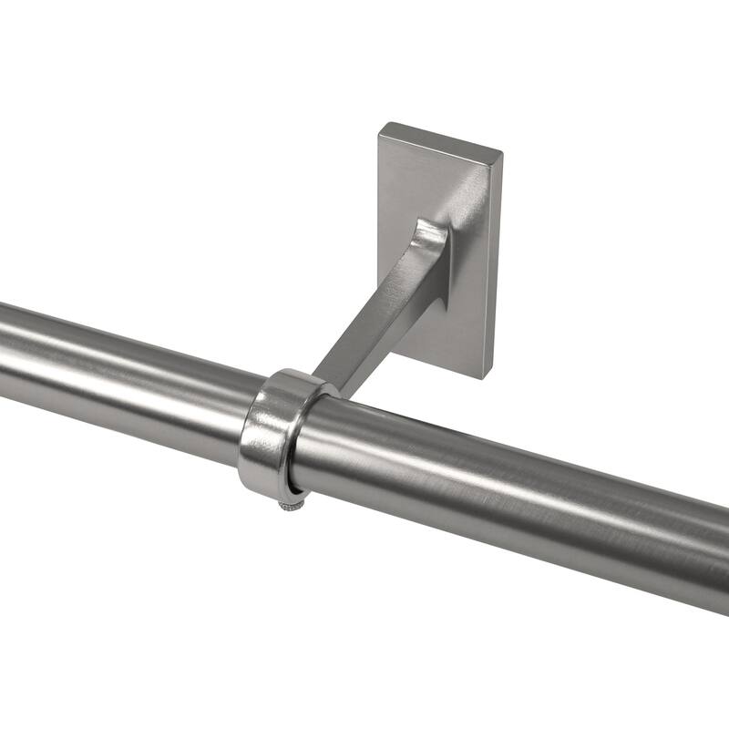 Lumi Home Furnishings Non-Adjustable Single Curtain Rod Brackets 1 in. (2-Piece)