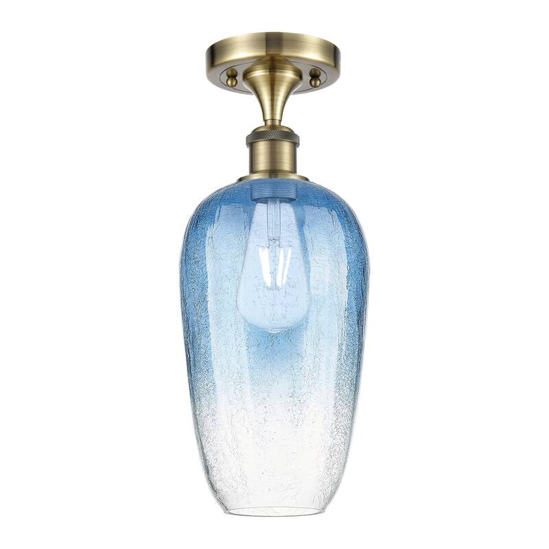 Innovations Lighting Endless Possibilities Ballston - Brookhaven Flute - 1 Light 7" Semi-Flush Mount