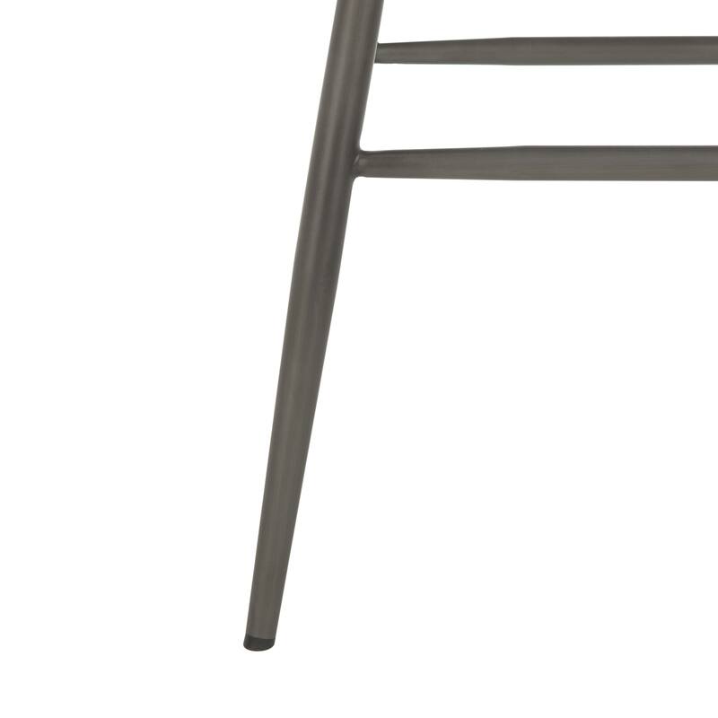 SAFAVIEH Liberty -30 Inch Burgundy Bar Stool (Set of 2) - 16.9" x 21.7" x 46.1" - 17Wx22Dx46H