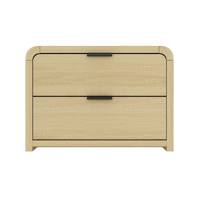 Manhattan Comfort Grace Nightstand with 2 Drawers