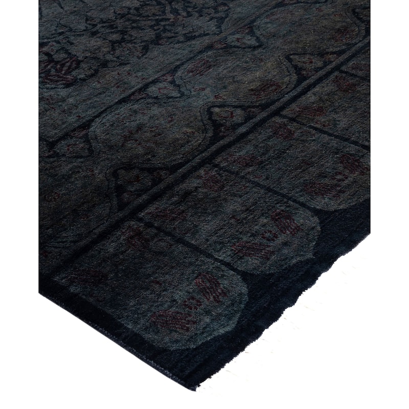 Overdyed One-of-a-Kind Hand-Knotted Area Rug - Black - 4' 5" x 7' 2"