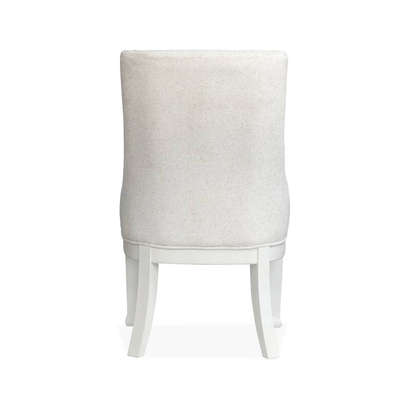 Magnussen Home Kingston Whisper White And Cerused Nutmeg Upholstered Host Chair Two Pack - 23.5''W x 25.5''D x 41.25''H