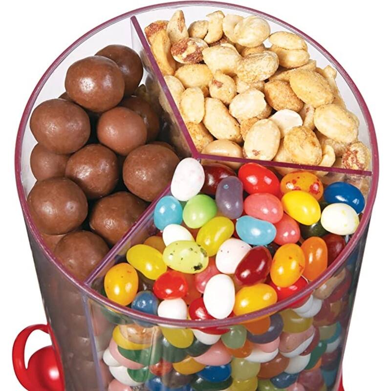 Rotating Triple Candy Dispenser - Red