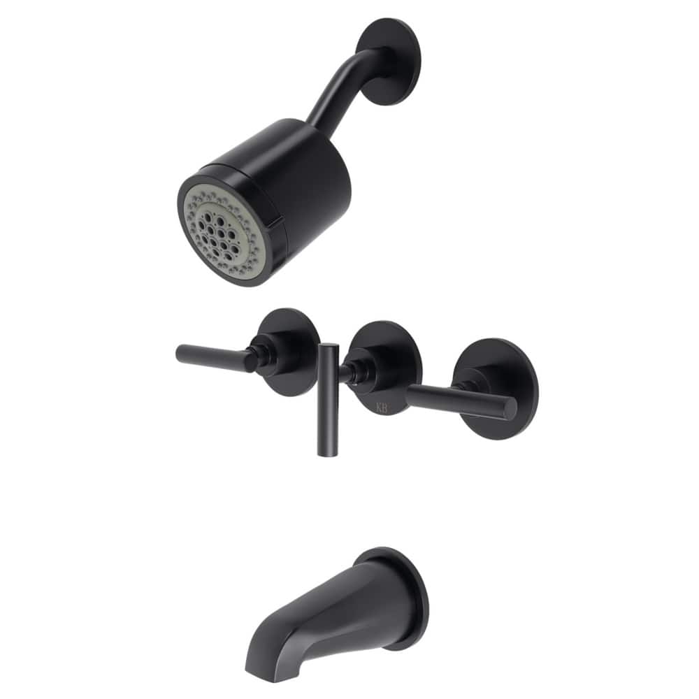 Manhattan Three-Handle Tub and Shower Faucet