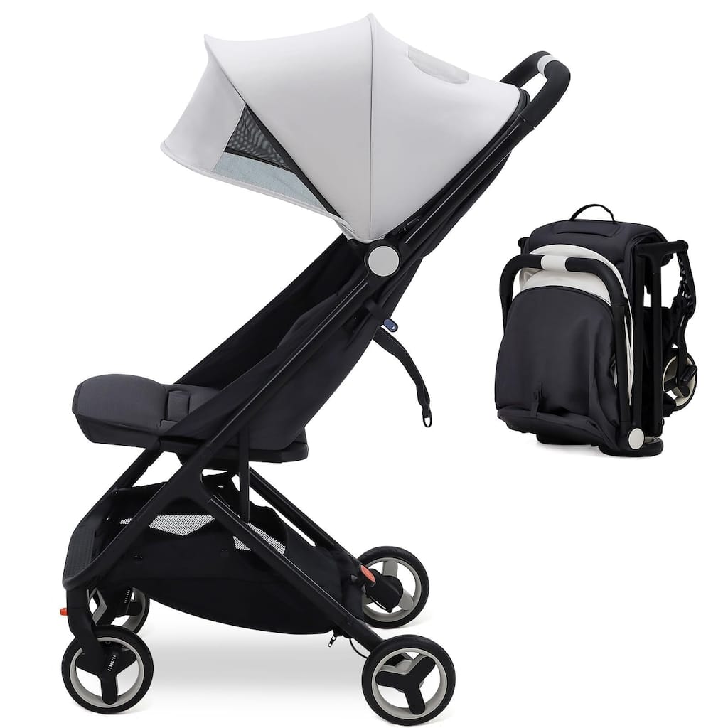 Compact One-Hand Fold Travel Stroller for Airplane Friendly