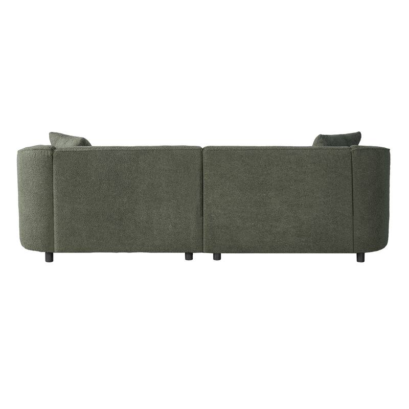 Christopher Knight Home - Allegra Sculptural Upholstered 87" Curved Sofa