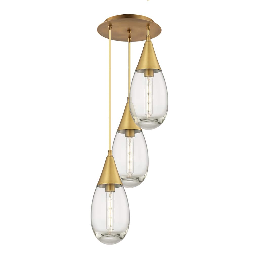 Innovations Lighting Malone - 3 Light 6" Cord Hung Multi Pendant - 10" Canopy