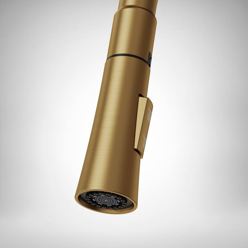 Single Handle Pull Down Kitchen Faucet with Sprayer Brass Swivels 360° Kitchen Faucet