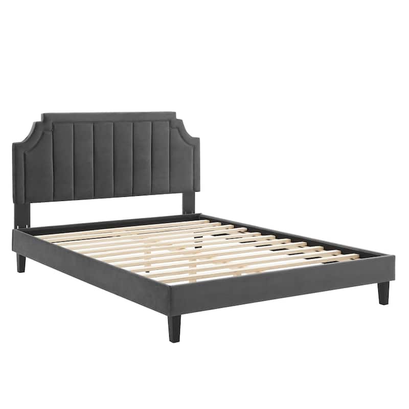 Sienna Performance Velvet Twin Platform Bed
