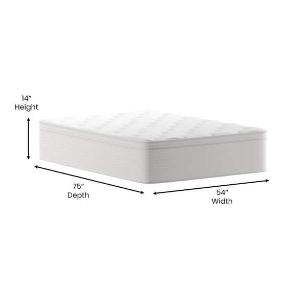 dimension image slide 1 of 3, Euro Top Hybrid Pocket Spring & Foam Mattress in a Box with Edge Support