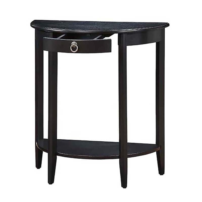 Monterey Black Console Table with Bottom Shelf