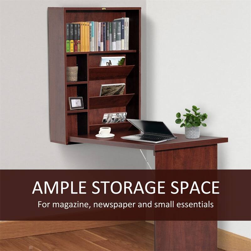 Wall Mounted Desk,Fold Convertible Desk,Multi-Function Computer Table