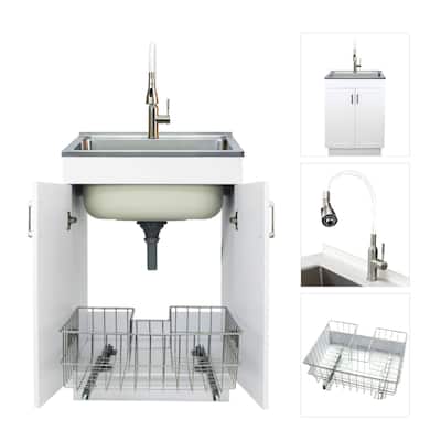 Transolid TRS_TCB-2420 Contemporary Laundry Cabinet 23-5/8" Free