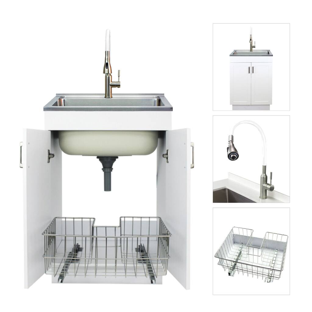 Transolid TRS_TCB-2420 Contemporary Laundry Cabinet 23-5/8" Free