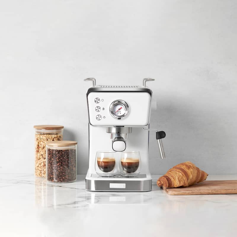 HADEN Barista Brew Espresso Machine - Ivory and Chrome