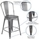 preview thumbnail 15 of 22, Distressed Metal Indoor/ Outdoor 24-inch Counter Stools (Set of 4)