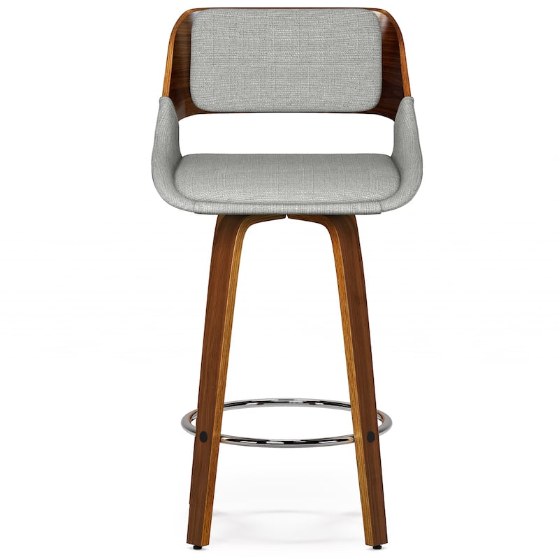 WYNDENHALL Mara Contemporary 16 inch Swivel Bar Stool (Set of 2) - 18.7"D x 18.5"W x 36.6"H