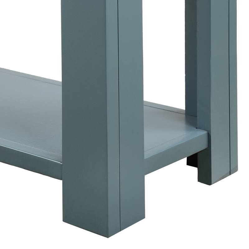 Console Table with Storage Drawers and Bottom Shelf