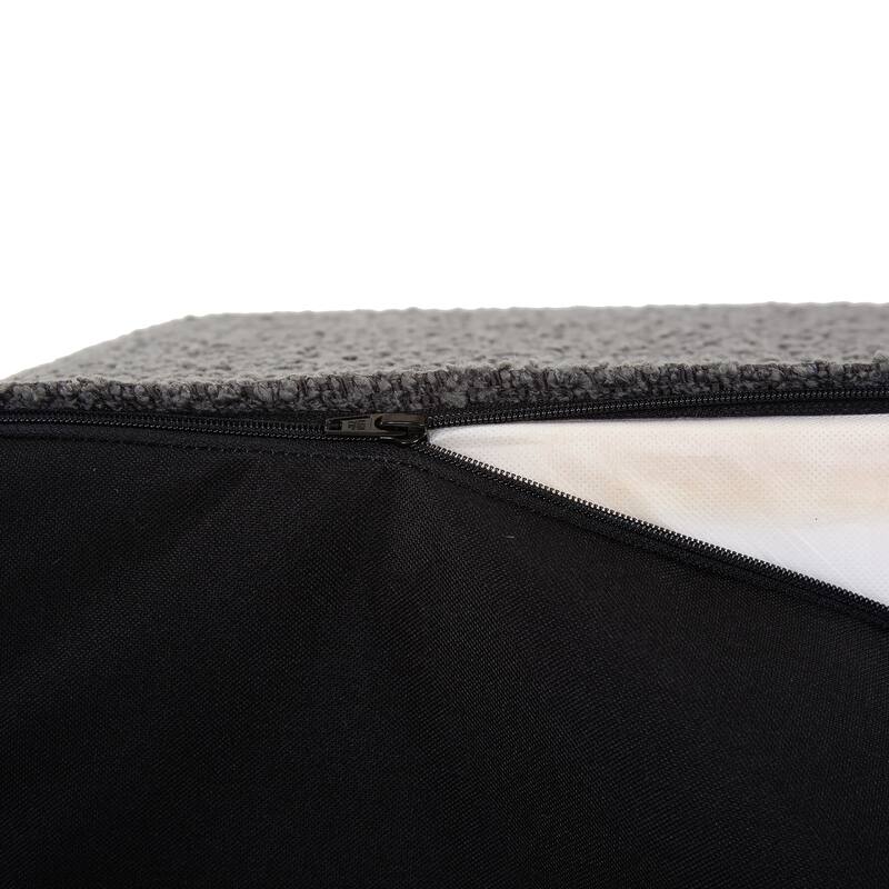 Allan Andrews No Tip Short Block Ottoman with Cover, Barbet Collection