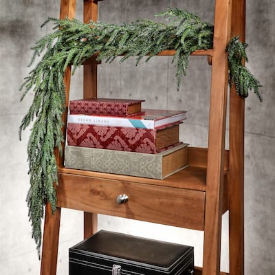 48" Iced Garden Norfolk Pine Garland - Natural Frost