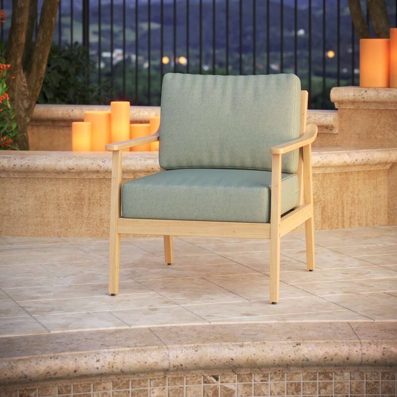 Sunbrella Outdoor Deep Seating Cushion - 25" W x 25.5" D x 5" H - Seat 25 x 25.5 x 5 Back 25 x 17 x 5 - Canvas Spa