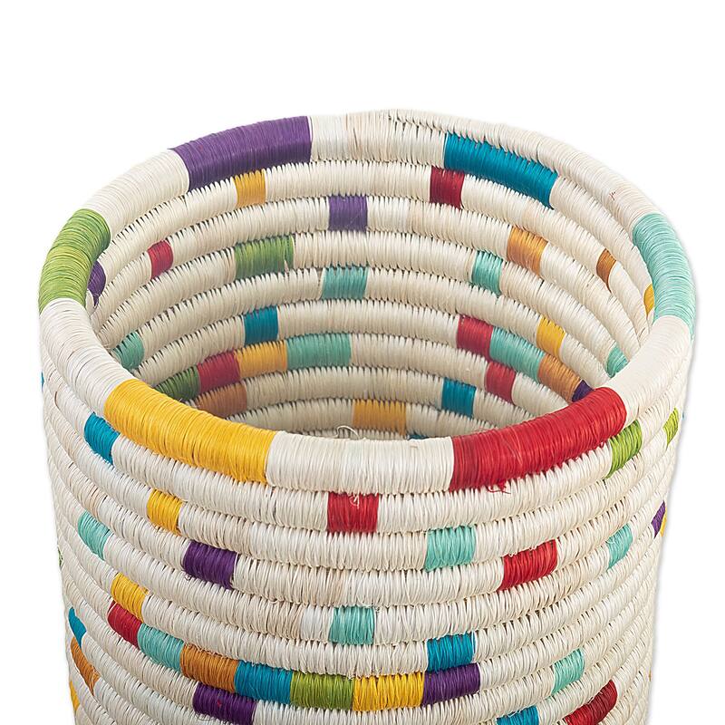 Novica Handmade Rainbow Festival Natural Fiber Decorative Vase