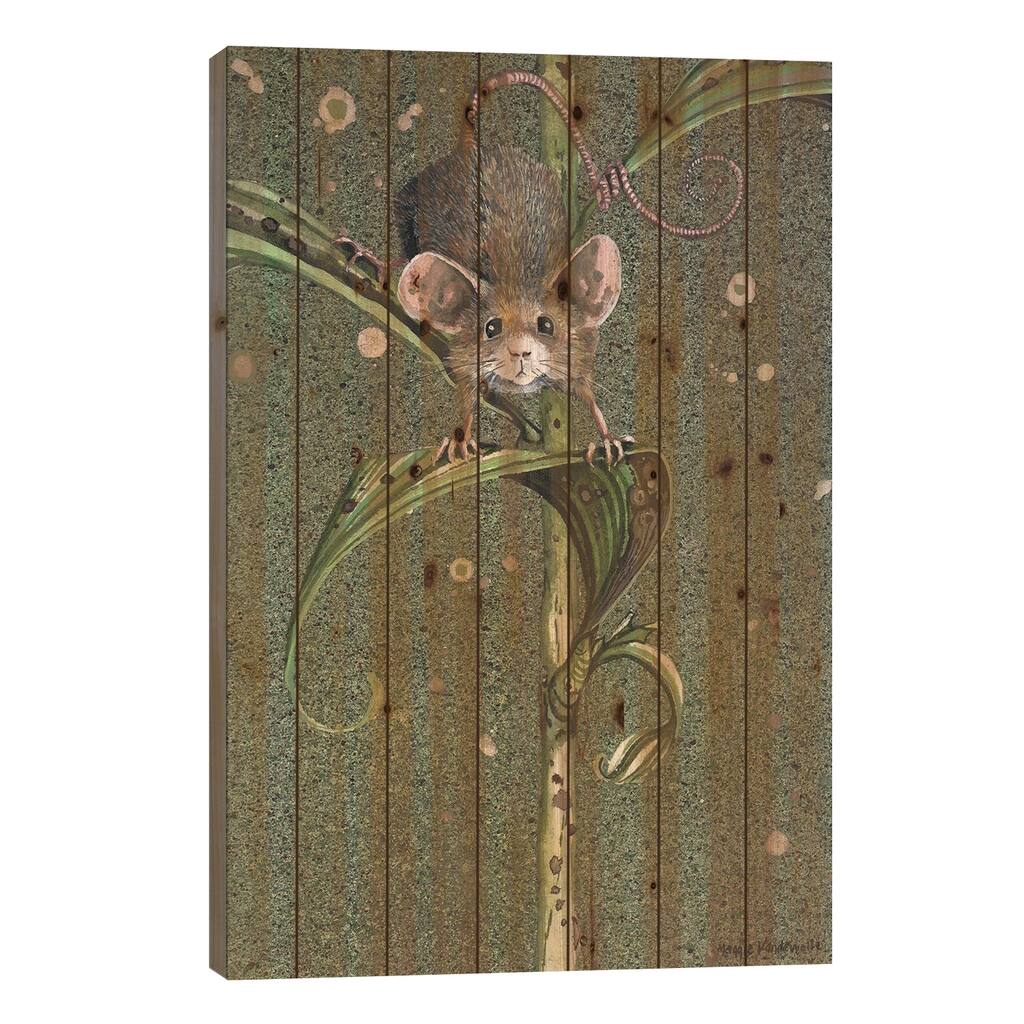 The Climbdown Print On Wood by Maggie Vandewalle - Multi-Color