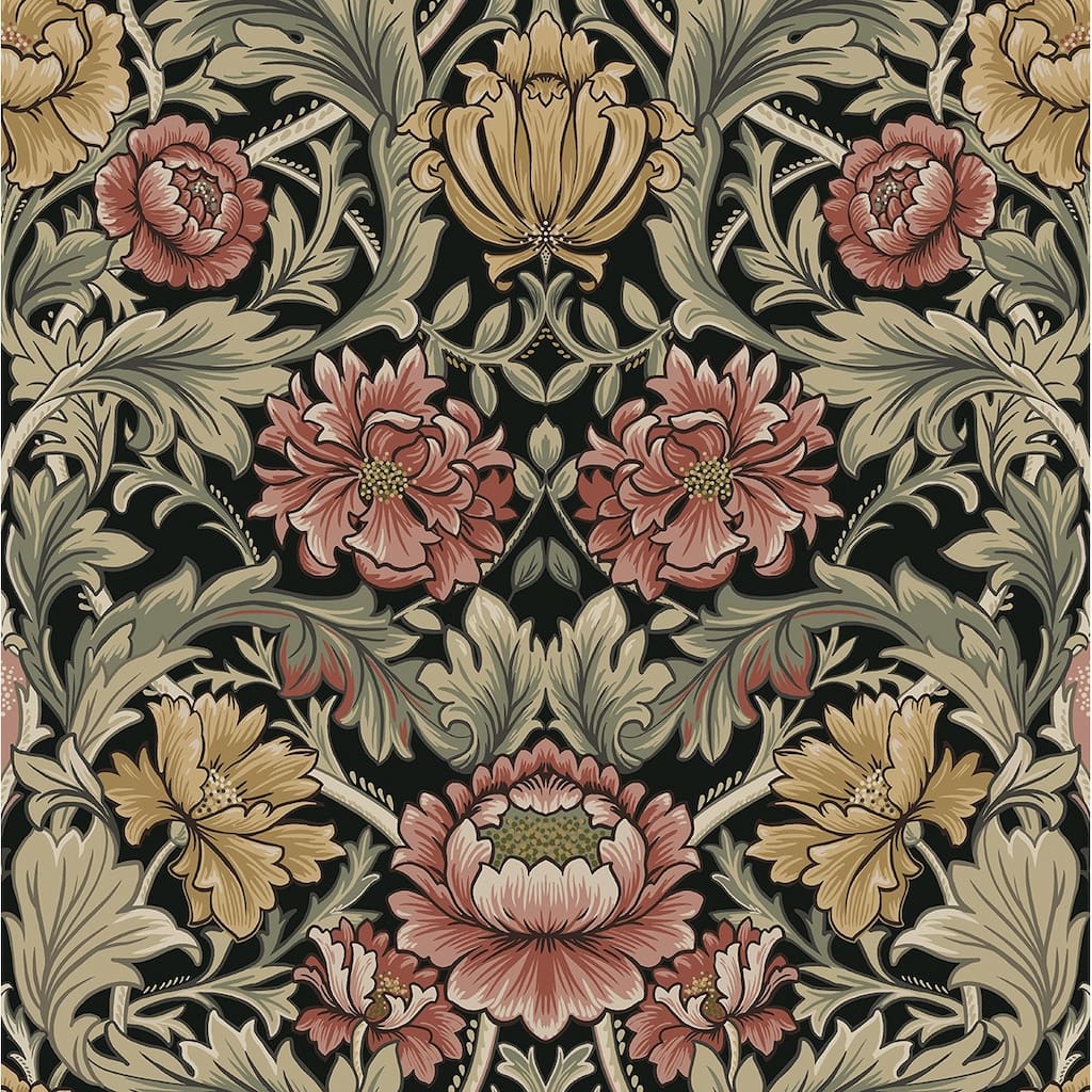 Harry & Grace Acanthus Floral Cameo Peel and Stick Wallpaper