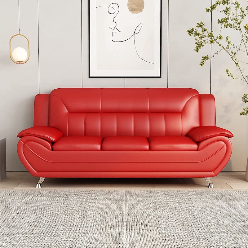 Michael Segura Mid-century Modern Sofa - Red