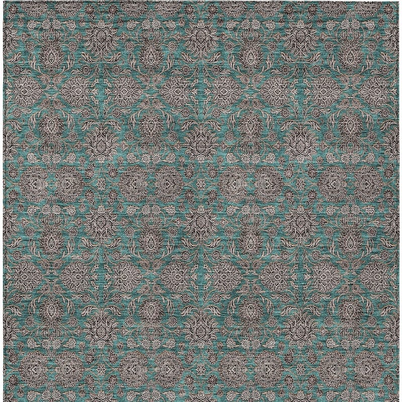 HomeRoots Floral Transitional Rectangle Outdoor Rug