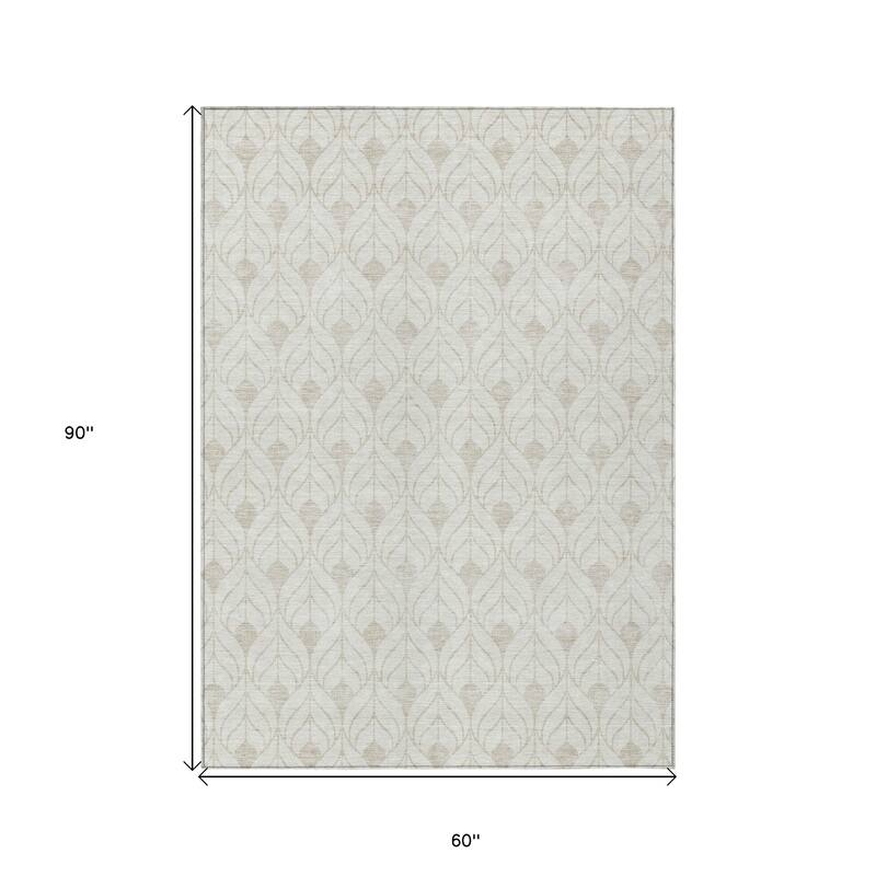 HomeRoots Geometric Transitional Rectangle Outdoor Rug