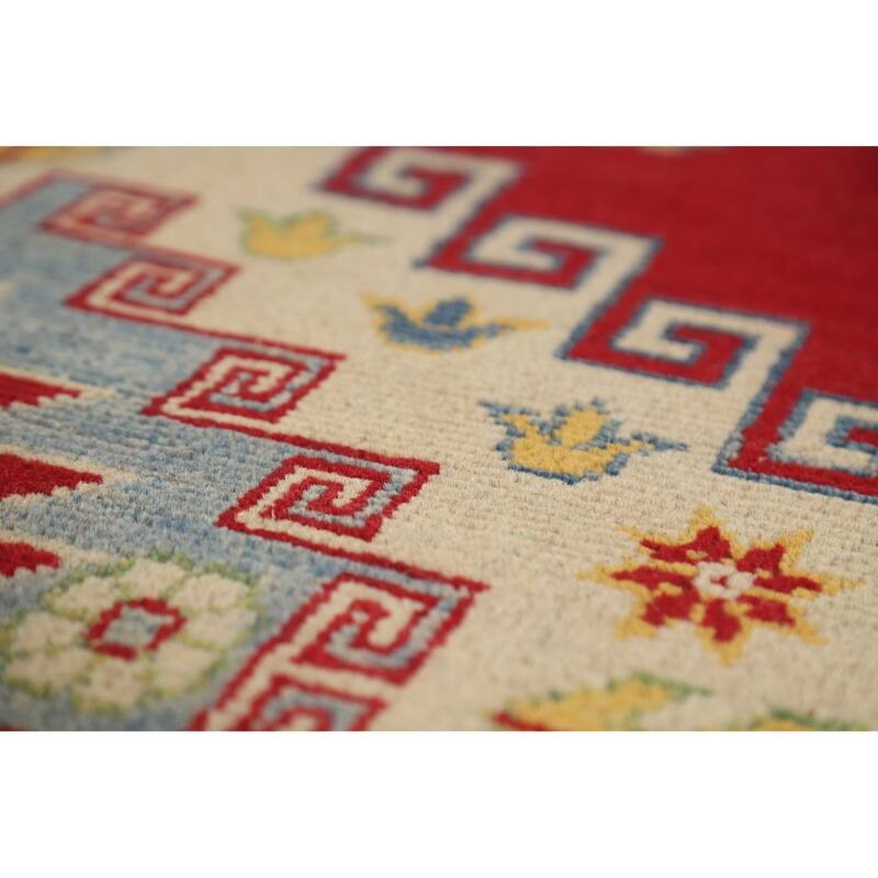 Red Kazak Oriental Area Rug Hand-Knotted Traditional Wool Carpet - 8'3" x 11'6"