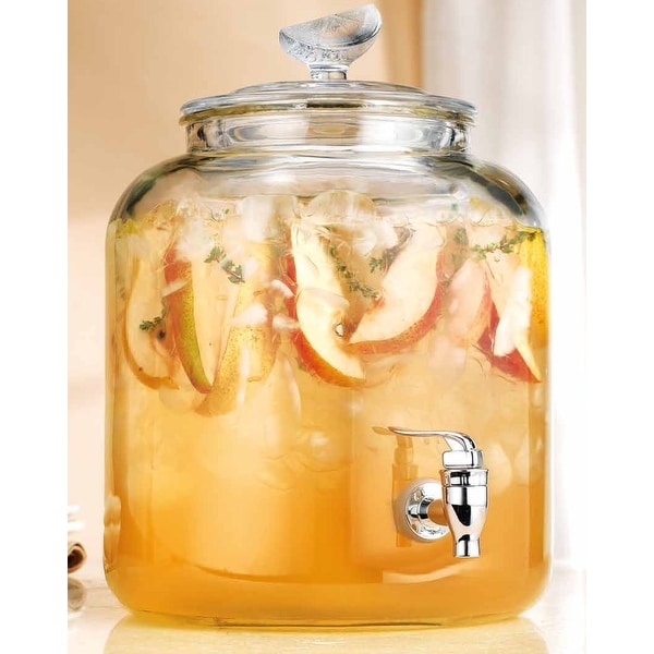 Palais Glassware High Quality 'Citron' Beverage Dispenser - 2.4 Gallon Capacity