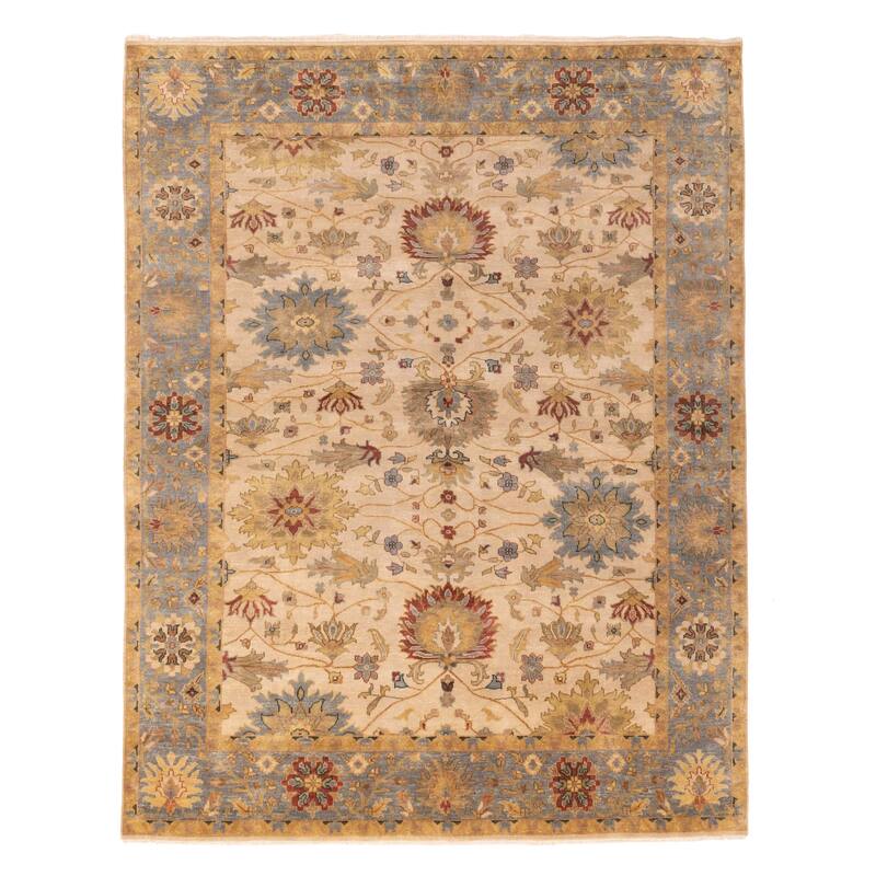 ECARPETGALLERY Hand-knotted Jules Serapi Beige, Ivory Wool Rug - 7'10 x 9'10