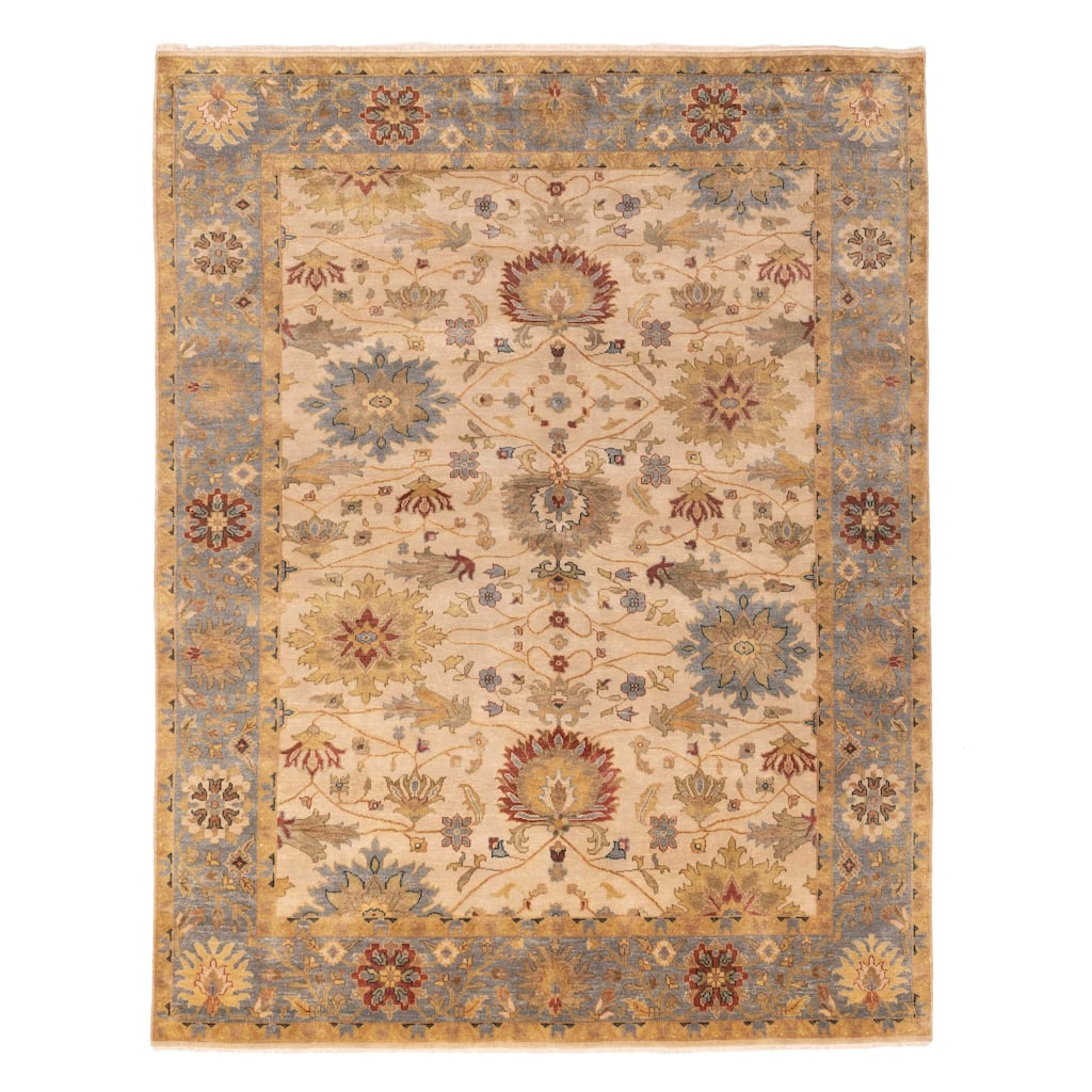 ECARPETGALLERY Hand-knotted Jules Serapi Beige, Ivory Wool Rug - 7'10 x 9'10