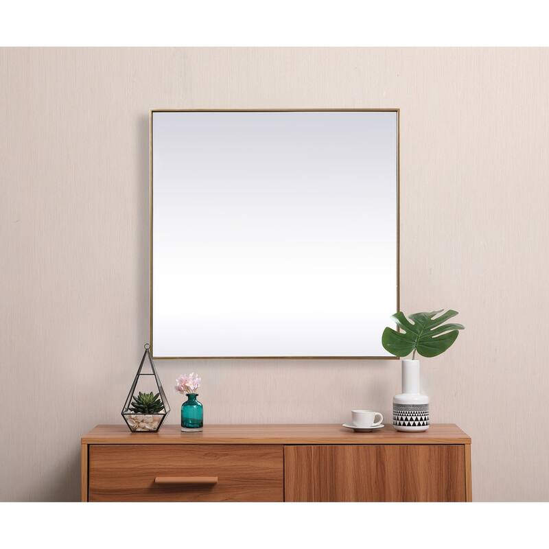 Indigo Home Metal Frame Square Mirror 42 inch