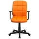 preview thumbnail 11 of 11, Mid-Back Quilted Vinyl Swivel Task Office Chair with Arms