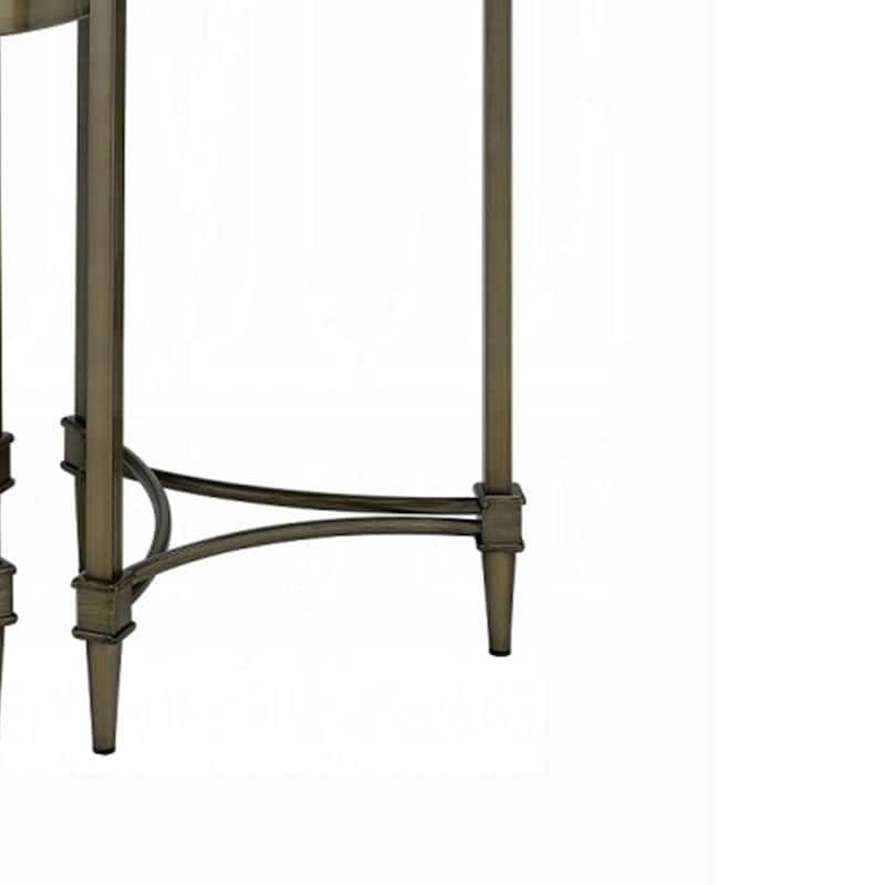 ACME ADITYA NESTING TABLE Mirrored & Antique Brass Finish
