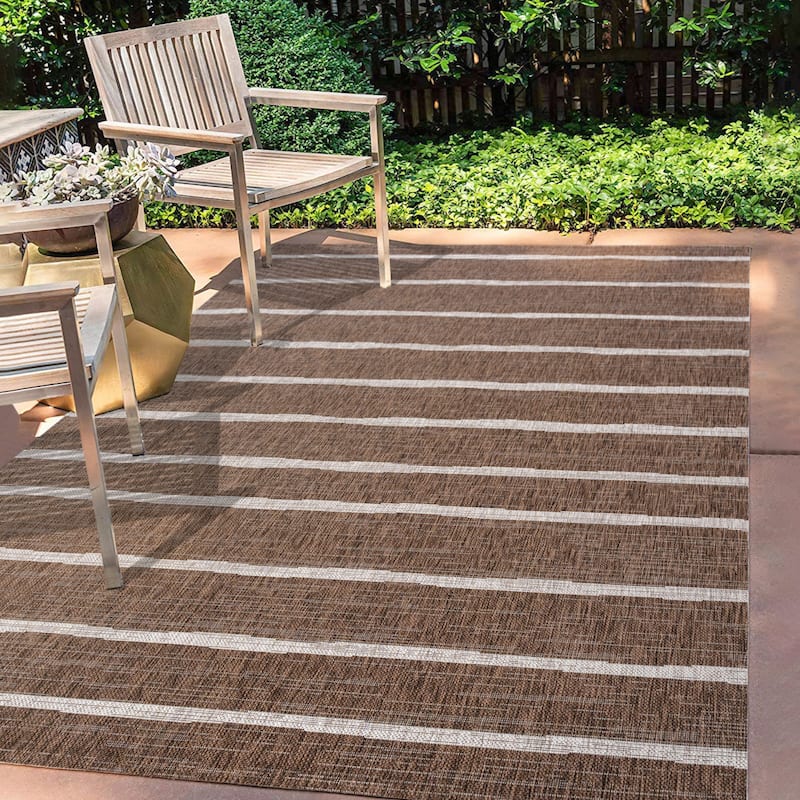 JONATHAN Y Andratx Berber Stripe Indoor/Outdoor Area Rug