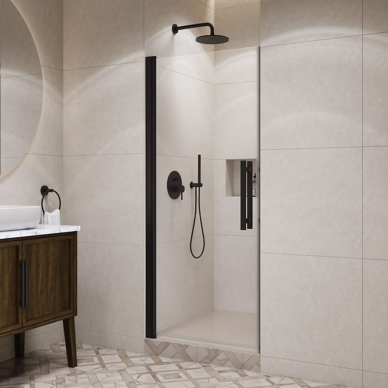 Pasadena Alcove Frameless Pivot Shower Door, 2025 - 33" - Black