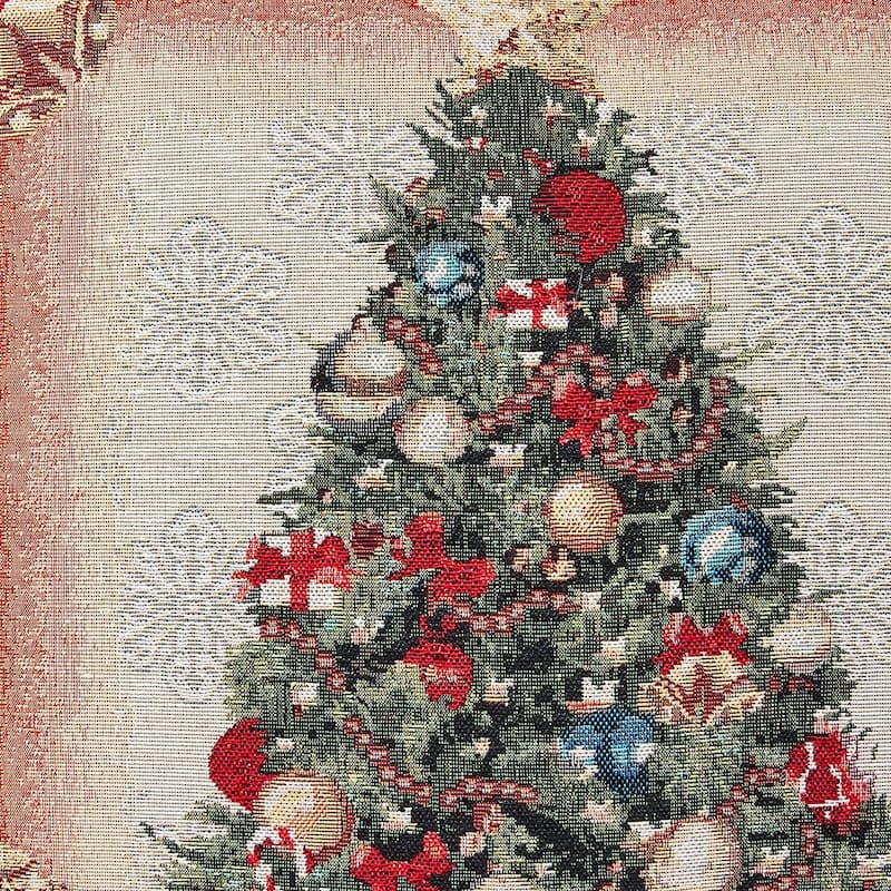 Violet Linen Seasonal Xmas Christmas Holiday Bliss Pattern Decorative Cushion Cover