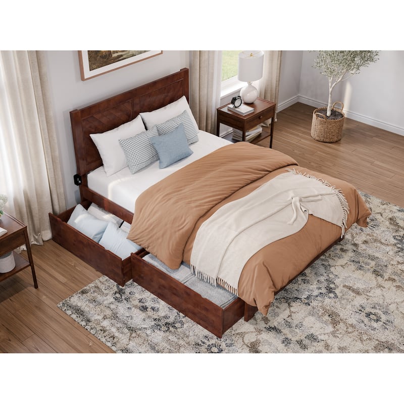 Canyon Platform Bed with Matching Footboard & Storage Drawers