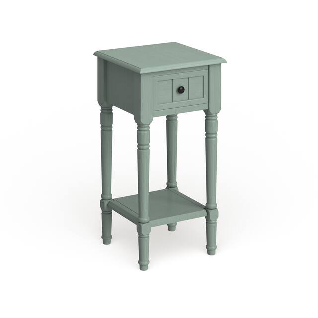 The Gray Barn Robert 1-drawer Accent Table - Antique Blue